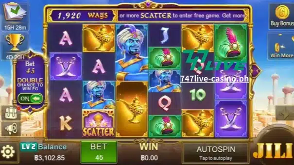 Ang Magic Lamp Slot Machine ay isang napakasikat na laro ng Geely slot machine. Ang 747LIVE ay magbibigay sa iyo ng higit pang impormasyon tungkol sa laro. Bago ka magsimulang maglaro ng Magic Lamp slot machine, maaaring narinig mo na ang kuwento ng “Aladdin”. Si Aladdin ay isang mahirap na binata hanggang sa nakilala niya ang isang genie na lumabas mula sa isang magic lamp at ipinagkaloob ang lahat ng kanyang hiling. Sa Magic Lamp slot machine, ibibigay din ng genie ang ating hiling na manalo ng mas maraming pera!